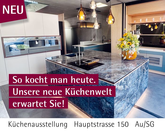 Moderne Küchenausstellung mit stilvollem Design und innovativen Einrichtungen bei Stark AG.