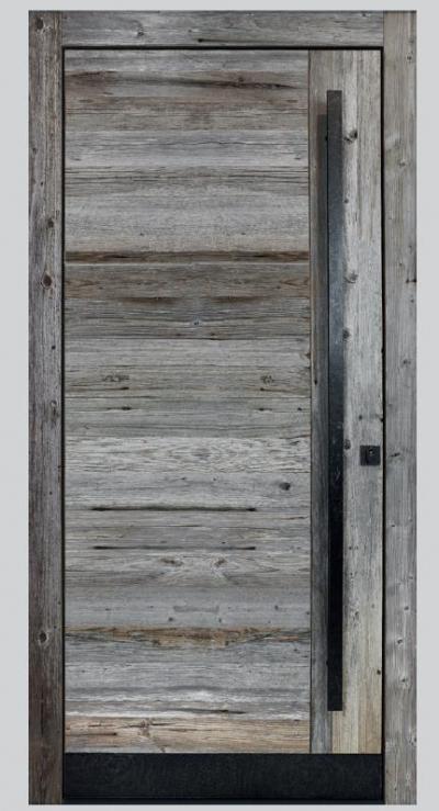 Rieder-Haustüre Altholz grau 18/18 Aussen Stock Fichte Altholz grau Rahmenaussenmass