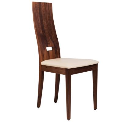 Thöni Stuhl Eleganz Modell 6016 Nussbaum lack. / Deckbezug kundenseitig Dim. H 104 T 43 B 46
