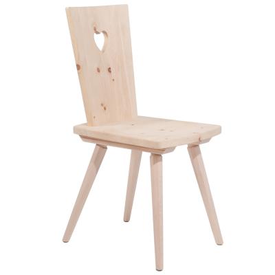 Thöni Stuhl Inspiration Modell 4180 Arve roh / Holzsitz Dim. H 87 T 38 B 41