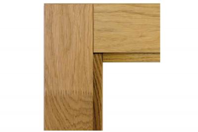 Blendrahmen Eiche, Profil 45/90 lamelliert,keilgezinkt roh, z. Streichen z.Türblatt 2019 x 950 mm links