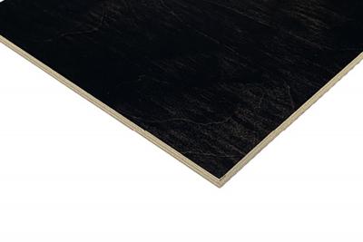 Sperracolor PLAC 9mm längsfurniert Birke Schälfurnier gestürzt A/B farbig Lava Black ca. RAL 8022 (32/Pal.)