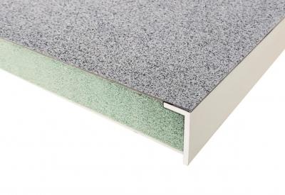 Terrazza Verbindungswinkel / Kantenabschlussprofil Alu roh 6000x30x15mm Nuthöhe:3mm