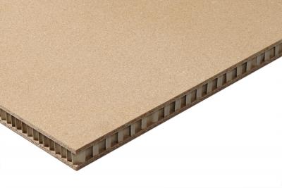Eurolight Leichtbauplatte roh 38mm Wabenkern: Sechseckwabe m.15mm Zellweite Decklage: beids. Eurospan 8mm (12/Pal.)