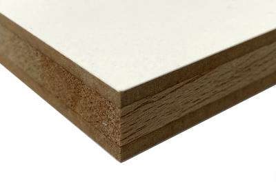 Tischlerplatte Lightwood 3-fach Bau 13mm HDF mit Grundierfolie ca.290 gr (paketweise) (7/Pal.)