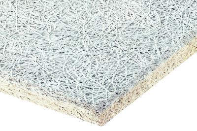 Heradesign Superfine gerade Kante magnesitgebundene Holzwoll-Akustikplatte weiss RAL 9010 (35/Pal.)