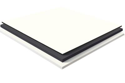 Egger Kompaktarbeitsplatte durchgefärbt Modell 90/1 mit Fasenfräsung 1x1mm 65 W1101 ST76 Solid Alpinweiss