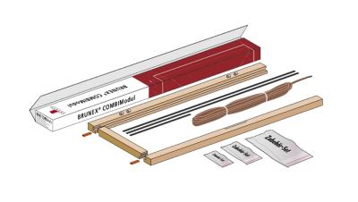 Brunex Combi Modul-Rahmen Bausatz Fichte 90x55mm nicht zusammengebaut, Band rechts, Rahmenlicht BOP