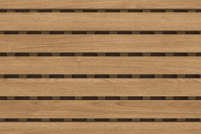 Akustikpaneele Slimline Trend Kollektion geschlitzt 16/3, Träger MDF B2 braun Europäische Eiche Paket a 2,138 m2 (4 Stk/Pak.) (32/Pal.)