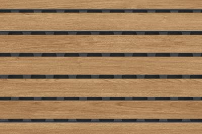 Akustikpaneele Slimline Trend Kollektion geschlitzt 16/3, Träger MDF B2 schwarz Europäische Eiche Paket a 2,138 m2 (4 Stk/Pak.) (32/Pal.)