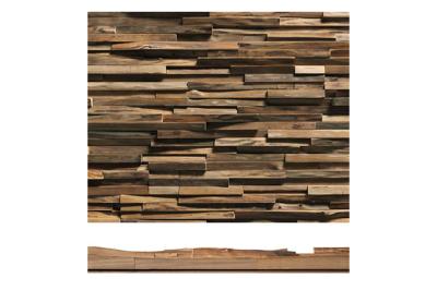 Wandverkleidung Waldkante Nussbaum mit Splint, Nut u. Feder Elementstärke ca. 15-50mm Paket a 1,035 m2