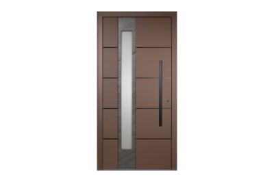 Rieder-Haustüre Steinoptik 24/09 Aussen Stock Rostiges Eisen, Glas satini