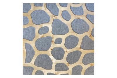 Whisperwool Akustik Rahmenelement KYTOS Dollywood Tanne Schafwolle silbergrau