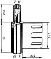 SFS DIN Stahlzargenteil V8100WF für 2-teiliges Band,passend zu VO020 WF Rahmenteil f. Stahlz. V0020 WF (200/Pal.)