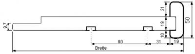 Wetrag STA Sturzbrett weiss inkl. 2x VS57 Vorhangschiene weiss (2/Pal.)
