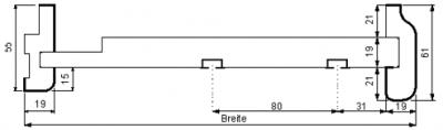 Wetrag STA Vorhangbrett weiss inkl. 2x VS57, Nutleiste und Blendleiste (2/Pal.)