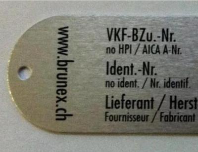Brunex - Brandschutzplakette VKF EI30 15552 Maxima Holz Glasauss.