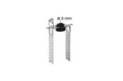 Rigips Direktabhänger für CD-Profil mit Schallschutzgummi 60/27 Pak à 100 Stk.(125 x 63 x 1mm)