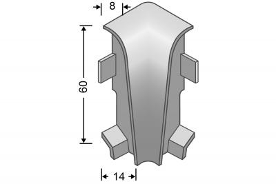 Innenecken 14/8mm für Oeko-Sockelleiste 10 Stk/Paket Ahorn / Esche