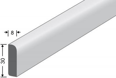 Schwellenleiste 30/8mm lackiert fallende Längen Ahorn kanadisch
